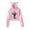 Pink, variant on Rita Ora Cat ear hoodie fashion trend women's short hoodie sportswear