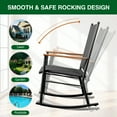 thumbnail image 5 of Walsunny Outdoor Patio Chairs Set of 2 Rockers Metal Rocking Chairs Furniture for Porch Backyard Lawn Garden,Black, 5 of 8