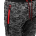 thumbnail image 4 of Men's Casual Pants Men's Casual Fashion Waist Tie Solid Color Zipper Pocket Snowflake Fabric Sports Pants Light Gray L, 4 of 4