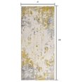thumbnail image 2 of 2â€™ x 13â€™ Gold and Gray Abstract Runner Rug, 2 of 7