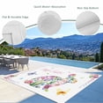 thumbnail image 3 of Easter Bunny Outdoor Rug for Patio/Deck/Porch, Non-Slip Large Area Rug 5 x 7 Ft, Spring Flower Daisy Tulips Pastoral Butterfly Indoor Outdoor Rugs Washable Area Rugs, Camping Rug Carpet Runner, 3 of 8