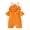 Orange, variant on Cenuakty Baby Easter Romper Bunny Ear Design Embroidered Button Short Sleeve Hooded Jumpsuit
