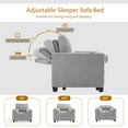 thumbnail image 5 of DREAMSIDEA Convertible Sleeper Chair with Pullout Bed, 3-in-1 Sleeper Sofa Chair Lounge Chair with Adjustable Backrest Indoor, Modern Single Sofa Bed Armchair Living Room(Light Gray,Set of 2), 5 of 6