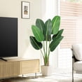thumbnail image 3 of Yeshouse paquete de 2 plantas artificiales de hojas de plátano con maceta, 122 cm, ideales para decoración de interiores, sala de estar, hogar y oficina, 3 of 8