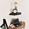 thumbnail image 3 of WELLAND 20" Phoenix Wall Floating Shelf Display Rack Corner Shelf, 20"D x 28"W x 1.75"H, Black, 3 of 7