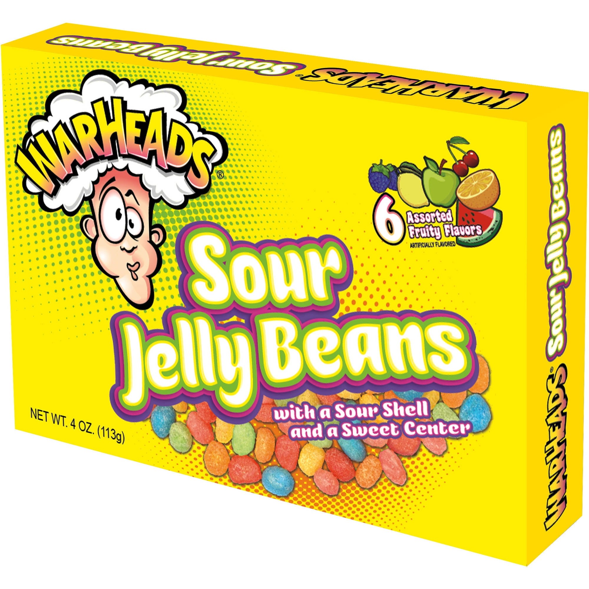 Warheads Sour Jelly Beans, 4 oz.