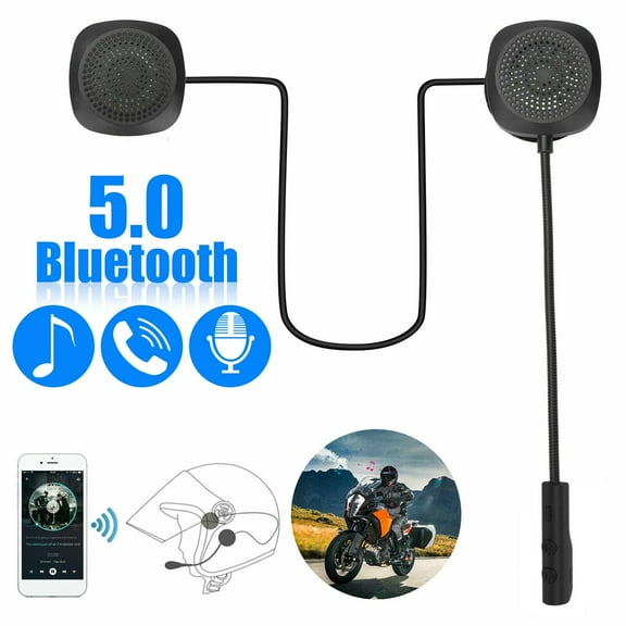 Motorcycle Helmet Bluetooth Headset,Bluetooth 5.0,Waterproof Motorcycle Sports Headset,Speakers Hands Free,Music Call Control,Automatic answering,30 Hours Playing time High Sound Quality System