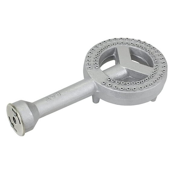 BG12 Cast Iron Banjo Burner - 6-inch, 50000 BTU High Pressure Cooker Burner, 11-inch Length, 3/8-inch Flare Fitting - Replacement for Square Frame Gas Cookers