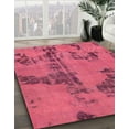 thumbnail image 2 of Ahgly Company Indoor Square Abstract Violet Red Pink Oriental Area Rugs, 3' Square, 2 of 6