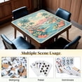thumbnail image 6 of Mahjong Mat 31.5" x 31.5" Tropical Seaside Landscape Sailboat Palms Non-Slip Noise Reduction Mahjong Tiles Table Cover for Dominoes Poker Card Board and Tile Games, 6 of 6
