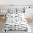 thumbnail image 2 of Manfei Vintage Plane Full Size Comforter Sets 3-Piece for Boys, Gray Sketch Airplane Bedding Comforter Set, Retro Aircraft Bedding Sets, Breathable Home Decor, 2 of 8