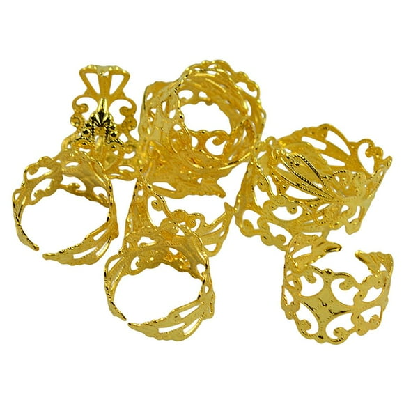 10pcs Ajustable en Vintage Filigrana Flor Base Resultados de La Joyería