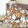 thumbnail image 3 of Corgi Blanket, Corgi Gifts for Corgi Lovers, Corgi Throw Blanket for Women Girl, Soft Next to Skin Flannel Blanket, 50"x60"Home Blankets Camping Blankets Travel Blankets Corgi Gifts, 3 of 6