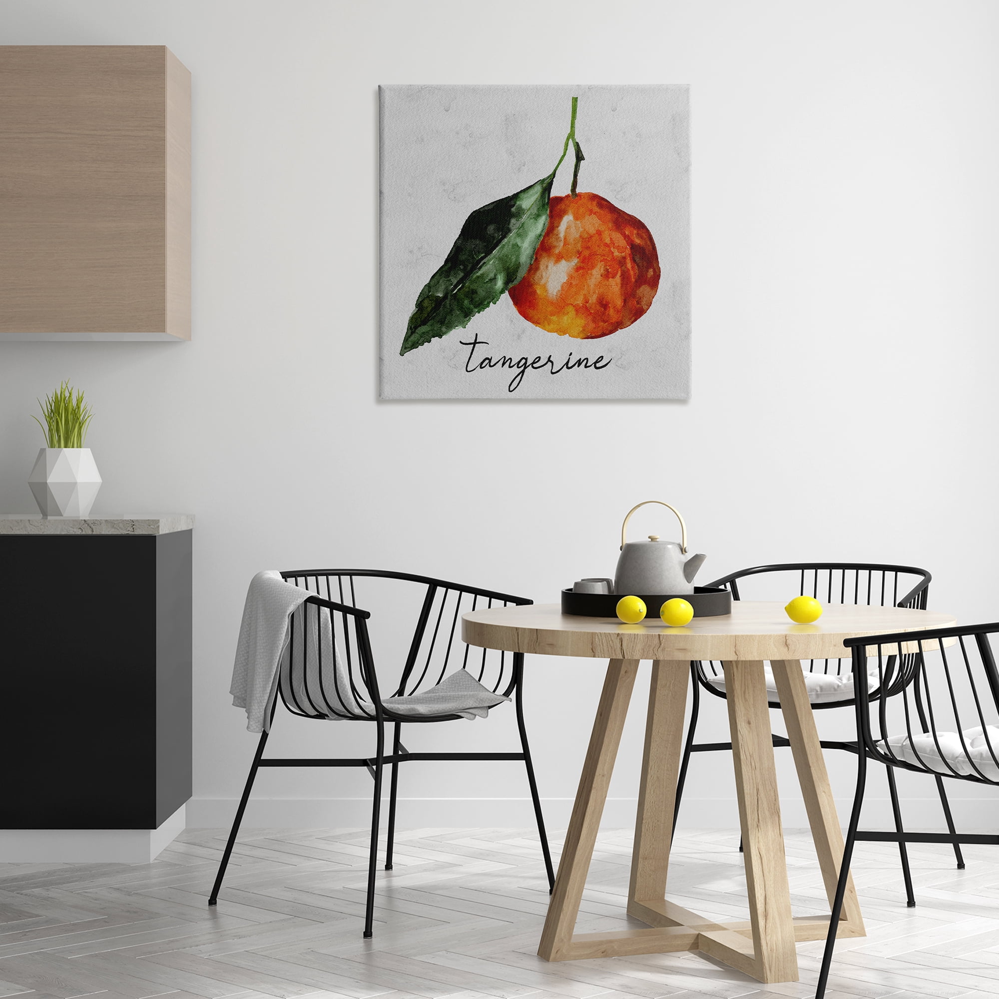 Stupell Industries Vintage Tangerine Fruit Food & Beverage Painting Wrapped Canvas Art Print Wall Art, 30 x 30