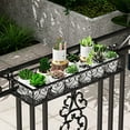 thumbnail image 4 of Shisuyan 1pc Balcony Hanging Guardrail Flower Stand Railing Flower Pot Planting Shelf, 4 of 8