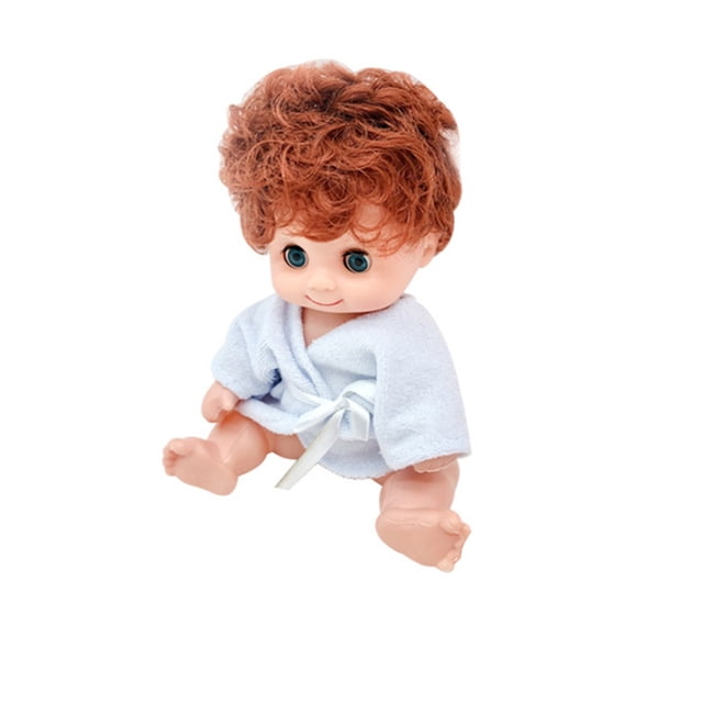 Blue Doll Bath Set With Blinking Eyes And Multiple Accessories For Children Role Play Blue Color 8.66X7.09X4.33 Inch