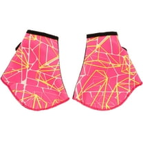 HONMEET Swim Paddles Hand 1 Pair of Rosy Duck Palm Shaped for Water Sports