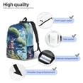 thumbnail image 3 of Disketp Fantasy Treehouse Planet Scene print Canvas Backpack Lightweight Travel Daypack Student Rucksack Laptop Backpack-Small, 3 of 5