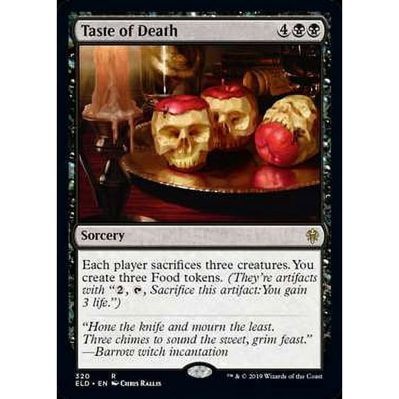 MtG Throne of Eldraine Rare Taste of Death #320