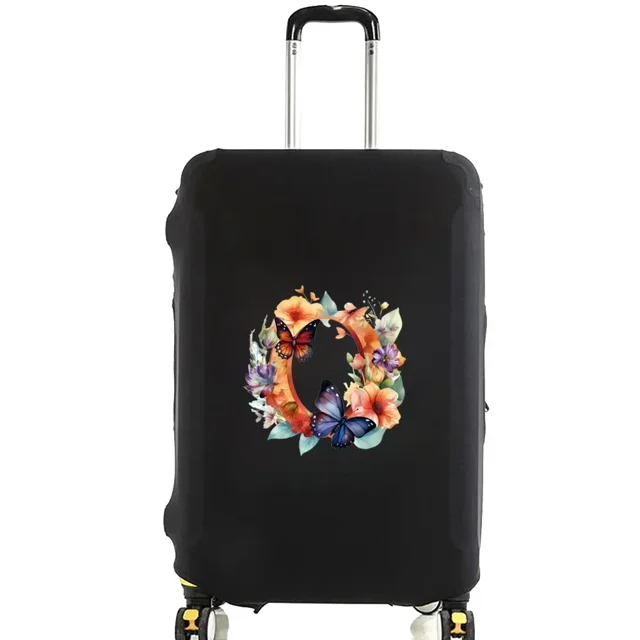 Housse de Valise Housses de Protection Valise de Voyage Anti-Rayures Housse Anti-Poussière Réutilisable Housse Lavable Motif Imprimé Papillon 8butterfly letter O m