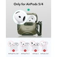 thumbnail image 2 of ESR Protection Case Compatible with AirPods 4 Generation (2024) (USB-C), Drop-Proof Lock & Easy Open, Cyber Series, Green, 2 of 10