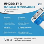 VIQUA VH200-F10 Whole House UV Water Purification System with 5-Micron Pre-Filter