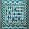 thumbnail image 1 of Ahgly Company Indoor Square Abstract Light Blue Contemporary Area Rugs, 6' Square, 1 of 4