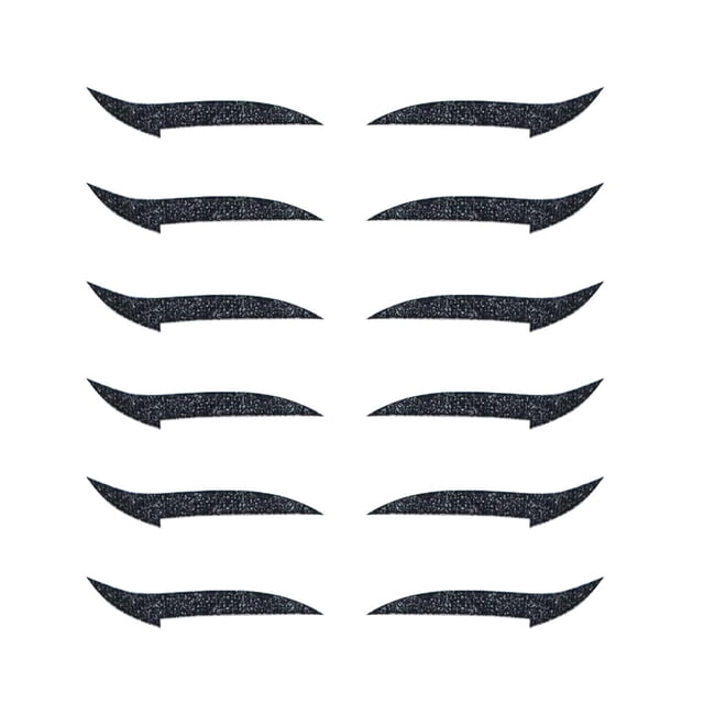 Seitruly 6 pares de barras de línea de párpados impermeables, pegatina delineador de ojos con purpurina reutilizable, pegatina de doble párpado, Type3 NO3 Seitruly CE000889-01B