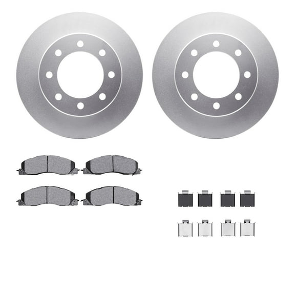 Dynamic Friction Company Front Geospec Brake Rotors with Ultimate Duty Performance Brake Pads includes Hardware 4412-40018