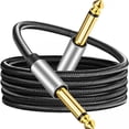 thumbnail image 1 of Cables de conexión,Cable de instrumento de 6,35 mm trenzado,Cable de guitarra Cable de instrumento macho a macho,Cable desequilibrado de 1/4 pulgadas Cables de conexión de guitarra,Cable de, 1 of 8