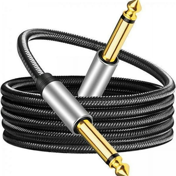 Cables de conexión,Cable de instrumento de 6,35 mm trenzado,Cable de guitarra Cable de instrumento macho a macho,Cable desequilibrado de 1/4 pulgadas Cables de conexión de guitarra,Cable de