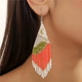 thumbnail image 5 of Vintage Inspired Beaded Tassels Earrings Handmade Glass Beads Dangle Ear Pendants Jewelry Women Accessories, 5 of 7