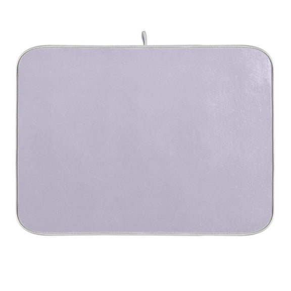 Light Purple Dish Drying Mat for Kitchen Counter 16x18 In Absorbent Microfiber Reversible Mats Dish Drainer Protector Rack Pad for Coffee Bar Table