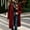 Wine, variant on IUYRTFE Women's Long Overcoat Lapel Collar Button Down Knee Length Coat with Pockets Lined
