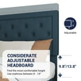 thumbnail image 6 of SHA CERLIN Queen Bed Frame with Adjustable Headboard, Fabric Upholstered Platform Bed, No Box Spring Required, Blue, 6 of 10