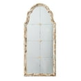 thumbnail image 2 of 22" X 48" Large Cream & Gold Framed Wall Mirror,Wood Arched Mirror with Decorative Window Look for Living Room,Bathroom,Entryway,Cream Wood Household Supplies Décor Mirrors Full Length Mirrors, 2 of 5
