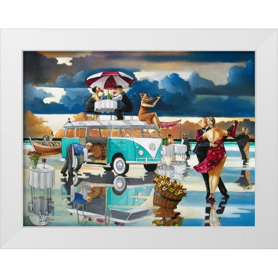 West, Ronald 32x25 White Modern Wood Framed Museum Art Print Titled - Cafe Nelia