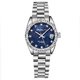 thumbnail image 2 of Reloj de mujer de cuarzo de 31 mm con cristales Stuhrling Original Caja plateada esfera azul MOP, 2 of 3