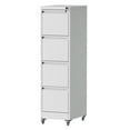 thumbnail image 3 of Tcbosik 4-Drawer File Cabinet with Lock and Wheels, 52.2" Tall Mobile Filing Cabinet for A4/Letter/Legal Size, Easy Assembly, White, 3 of 10