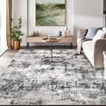 thumbnail image 2 of Twister.CK Washable Abstract Area Rug, 8' x 10' Boho Living Room Bedroom Rug Modern Non-Slip Non-Shedding Low Pile Throw Rug for Dining Room Home, Gray, 2 of 7