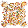 thumbnail image 1 of Adorable Taco Stickers Fun Food Decals Cute Character Stickers for Notebooks Suitcases Laptops, 1 of 5