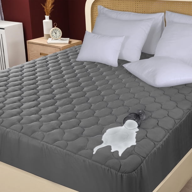 Protector de colchón impermeable Utopia Bedding Twin Grey