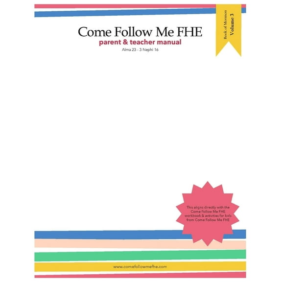 Book of Mormon, Volume 3: Parent & Teacher Manual: Book of Mormon Volume 3: Come Follow Me FHE (Paperback)