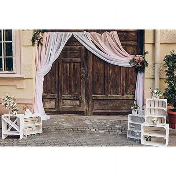 Wedding Party Photography Background Outdoor Lawn White Curtain Fabric Draping Photo Backdrop Drapes Flower Photocall