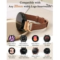 thumbnail image 4 of TOYOUTHS Leather Bands Compatible with Samsung Galaxy Watch 7/6/5/4 40mm 44mm/Watch 6 Classic 43mm 47mm/Watch 5 Pro 45mm Band, 20mm Slim Thin Dressy Leather Strap with C-Shape Metal Buckle for Women, 4 of 6