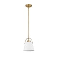 thumbnail image 7 of Z-Lite Z-Studio 8" Round Steel Mini Pendant in Matte White and Heritage Brass, 7 of 7