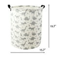 thumbnail image 6 of AUCHEN 19.7" Collapsible Laundry Basket, Foldable Cotton Linen Laundry Hamper for Baby Girl Boy, Large Capacity Basket with Handles Bag Dirty Clothes Toy Storage Basket Bin, 6 of 8