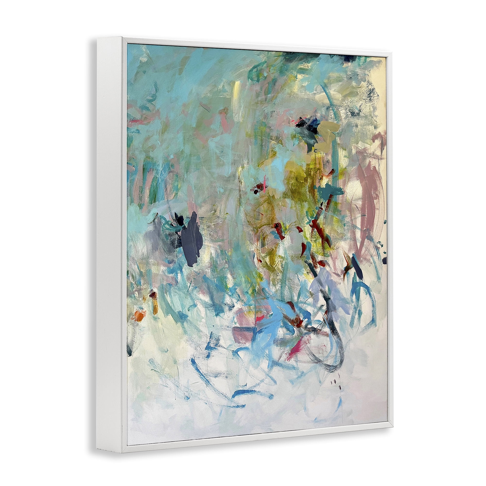 Stupell Industries Chaotic Ombre Scribble Abstract Painting White Framed Art Print Wall Art, 16 x 20