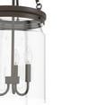 thumbnail image 4 of Hunter - Devon Park 3-light Onyx Bengal, Medium Size Pendant Light, Dimmable, Rustic Style, Cylinder Shaped, for Bedrooms, Dining, Living Rooms - 19153, 4 of 10