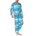 thumbnail image 2 of Vsdgher Dolphin Mens Pajama Set, Soft Warm Long Sleeve Sleepwear, Cozy Button-Down Pjs for Men-Medium, 2 of 7